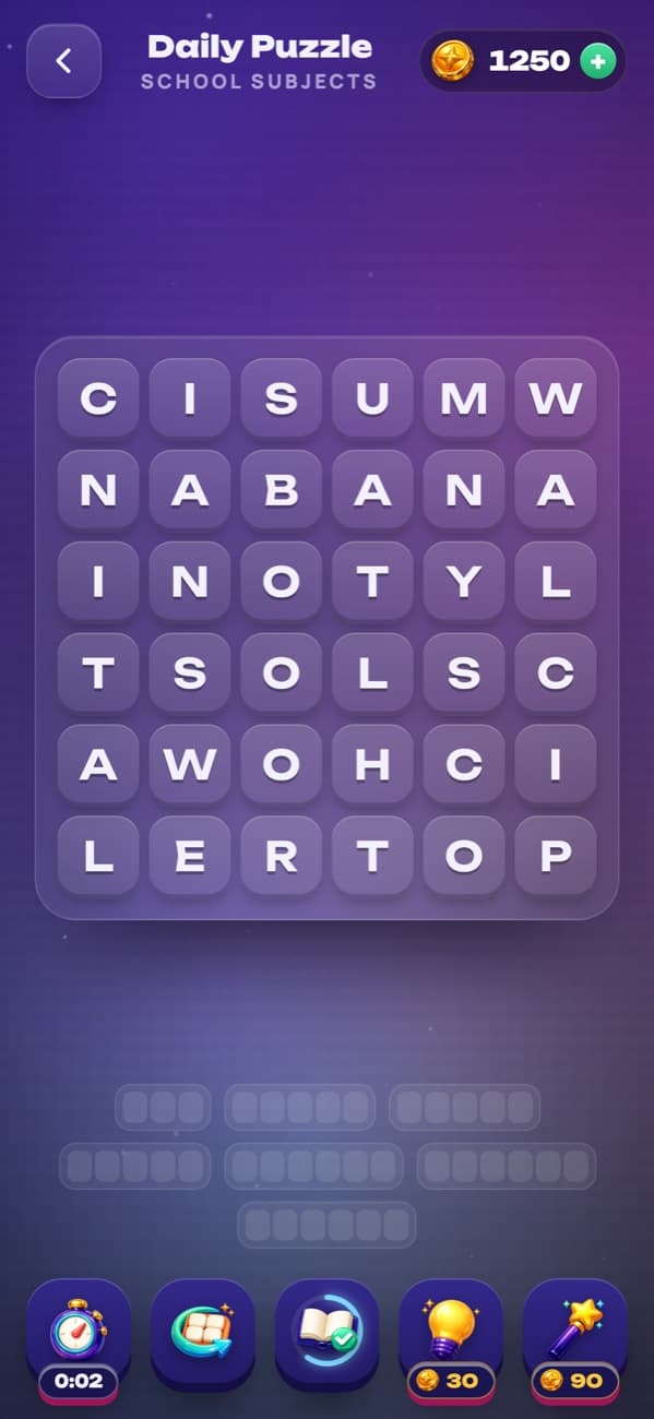 Filwords: the daily puzzle and the winning streak